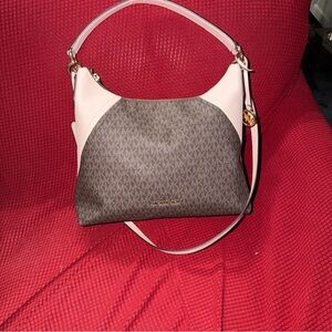 MK Michael Kors Logo Aria Shoulder Bag